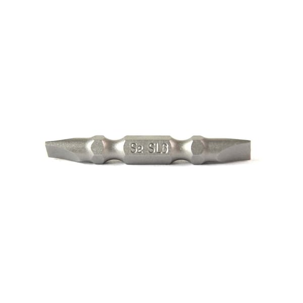 Superior Steel Slotted Double End Screwdriver Bits - 2 Inch Long - 6mm Wide Slot, PK 10 SL206D-10PK - main